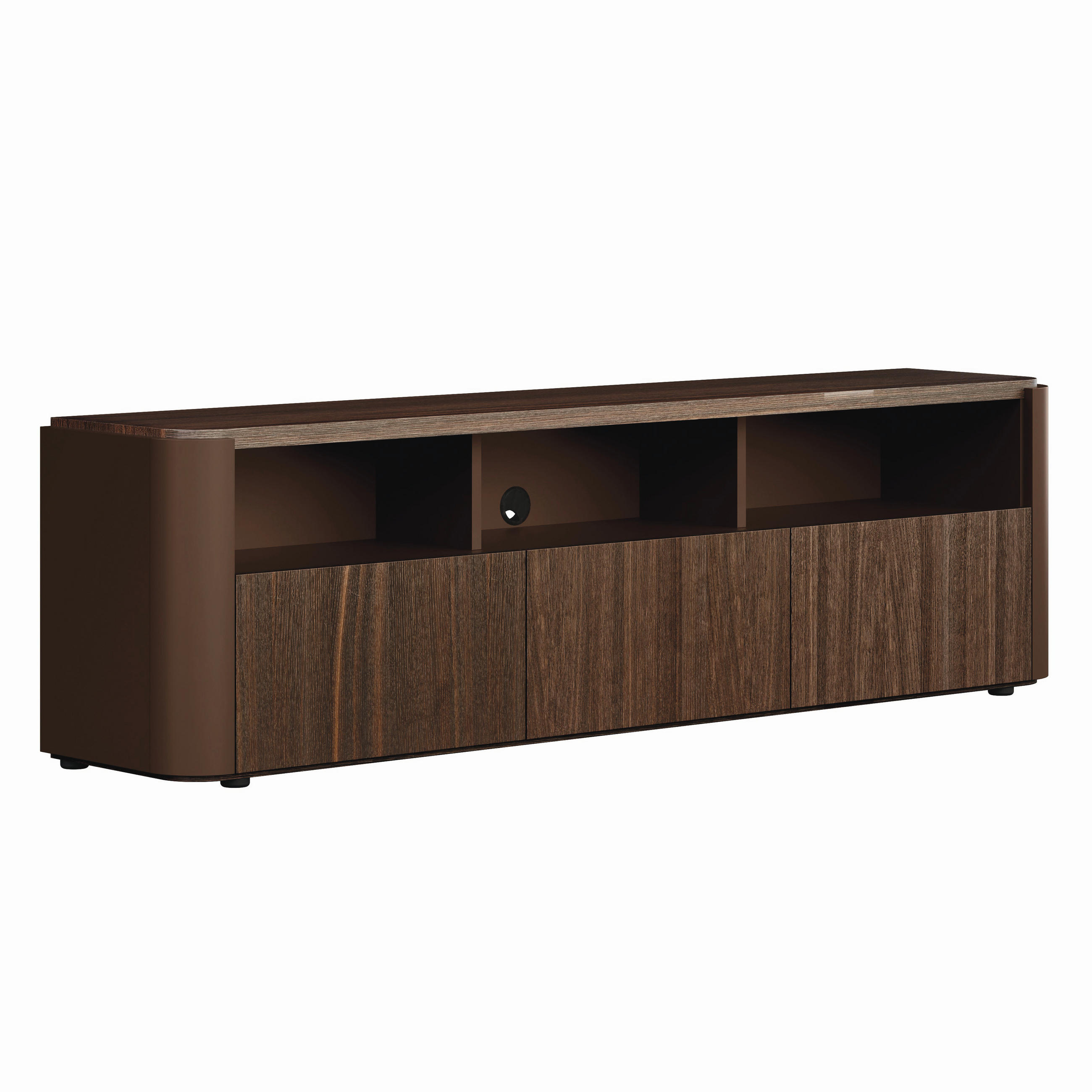 TV-SZEKRÉNY 212/61/43 cm  - tölgyfa színű, Konventionell, fa (212/61/43cm) - Novel
