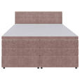 BOXSPRINGBETT 160/200 cm  in Hellrot  - Hellrot/Schwarz, KONVENTIONELL, Kunststoff/Textil (160/200cm) - Carryhome