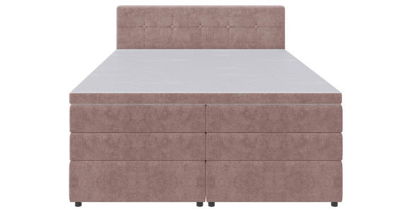 BOXSPRINGBETT 160/200 cm in Hellrot - Hellrot/Schwarz, KONVENTIONELL, Kunststoff/Textil (160/200cm) - Carryhome