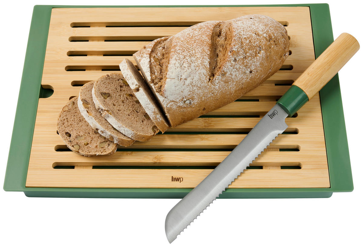 SADA PRKÉNKA A NOŽE 33,2/26,3/1,3 cm - světle zelená/přírodní barvy, Basics, kov/plast (33,2/26,3/1,3cm) - Homeware Profession.