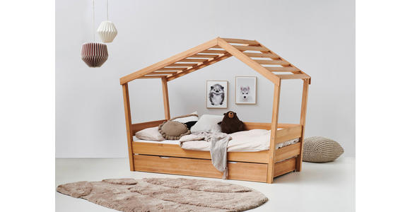 BETT 90/200 cm  in Buchefarben  - Buchefarben, KONVENTIONELL, Holz (90/200cm) - Carryhome