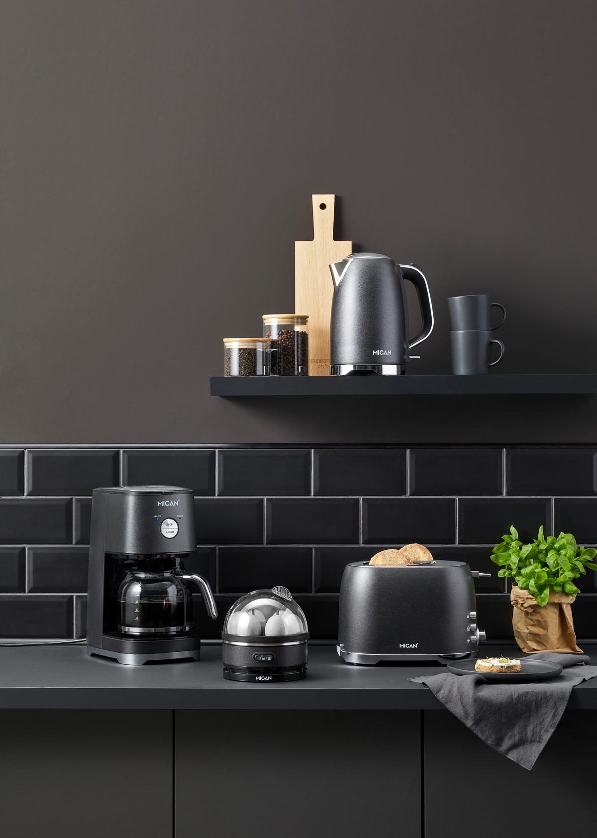 PREKVAPKÁVACÍ KÁVOVAR - tmavosivá, Konventionell, kov/plast (1,5l) - Homeware Profession.