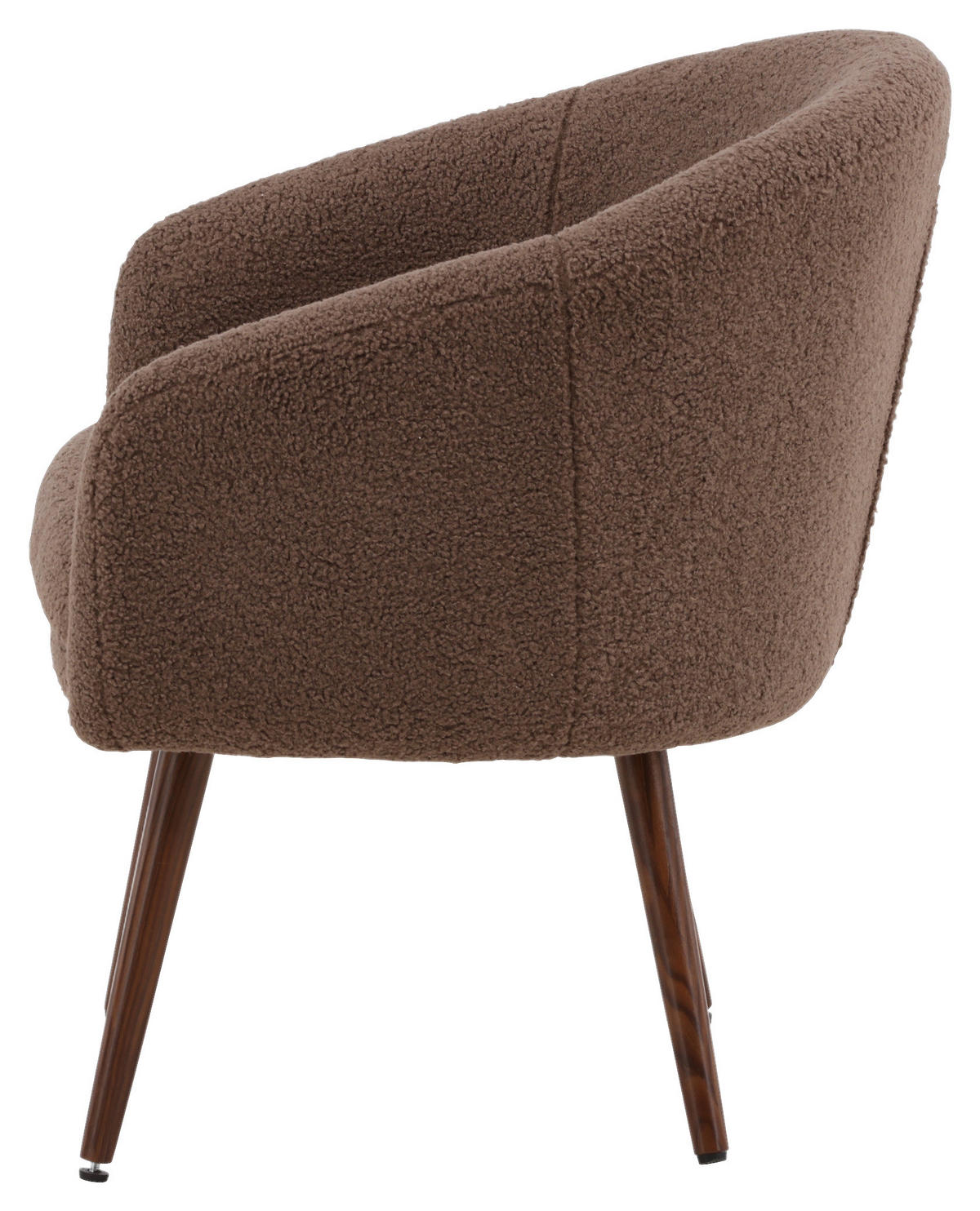 SESSEL in Teddystoff Braun  - Braun, Design, Textil/Metall (68/75/63cm) - Livetastic