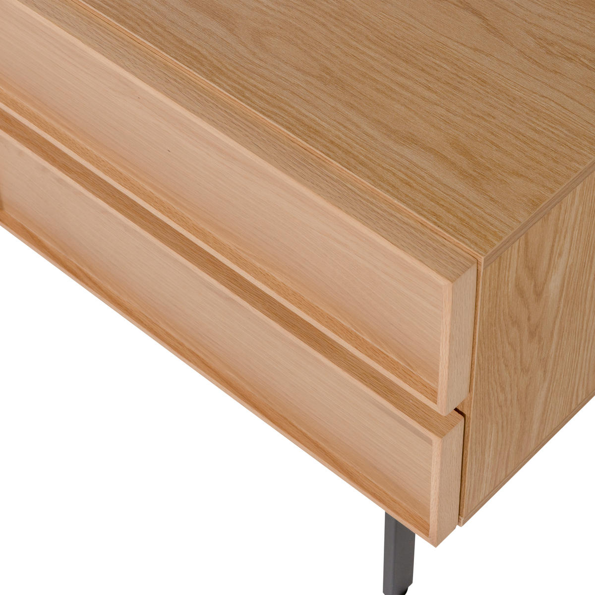 LOWBOARD TOURS 180/51/42 cm 2 Schublade(n) stehend  - Schwarz/Naturfarben, Design, Holzwerkstoff/Metall (180/51/42cm) - Livetastic