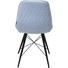 STUHL in Metall, Textil Schwarz, Hellblau - Schwarz/Hellblau, Design, Textil/Metall (60/86/58cm) - Carryhome STUHL in Metall, Textil Schwarz, Hellblau - Schwarz/Hellblau, Design, Textil/Metall (60/86/58cm) - Carryhome