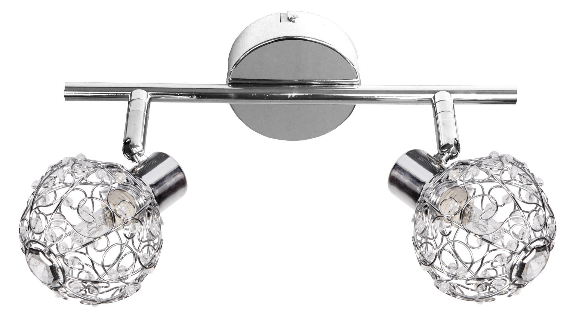 SPOTLIGHT Collar 27/8,5/17 cm   - kromfärg/transparent, Design, metall/glas (27/8,5/17cm)