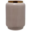 VASE  - Goldfarben/Creme, Trend, Metall (15/15/24,5cm) - Kayoom