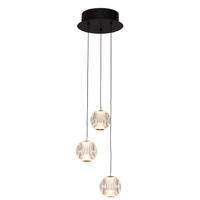 LED SVJETILJKA VISEĆA  25/150 cm      New York  - prozirno/crna, Design, metal/plastika (25/150cm) - Dieter Knoll