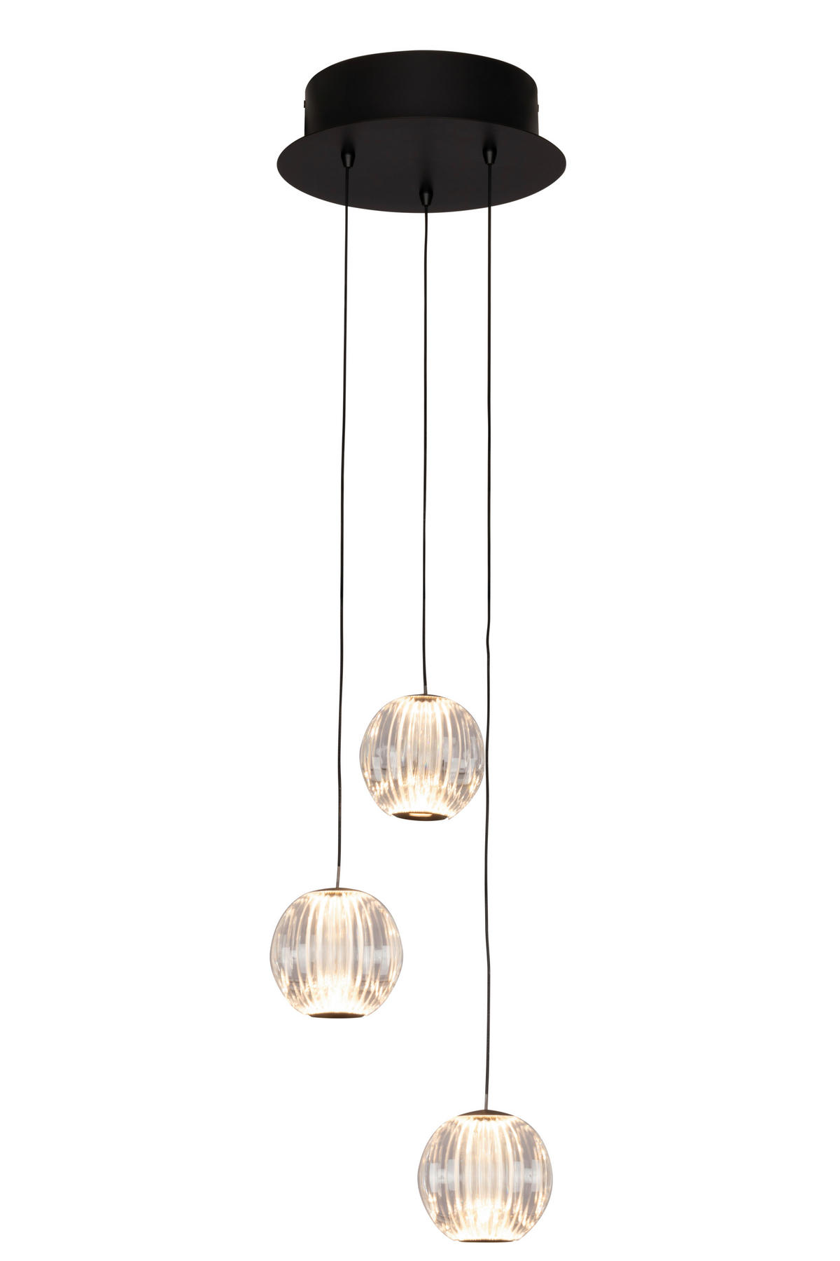 LED SVJETILJKA VISEĆA  25/150 cm      New York  - prozirno/crna, Design, metal/plastika (25/150cm) - Dieter Knoll