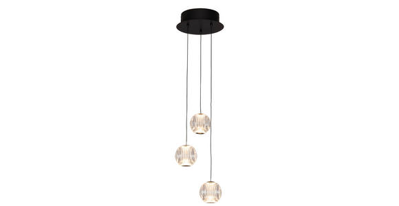 LED-HÄNGELEUCHTE 25/150 cm - Klar/Schwarz, Design, Kunststoff/Metall (25/150cm) - Dieter Knoll