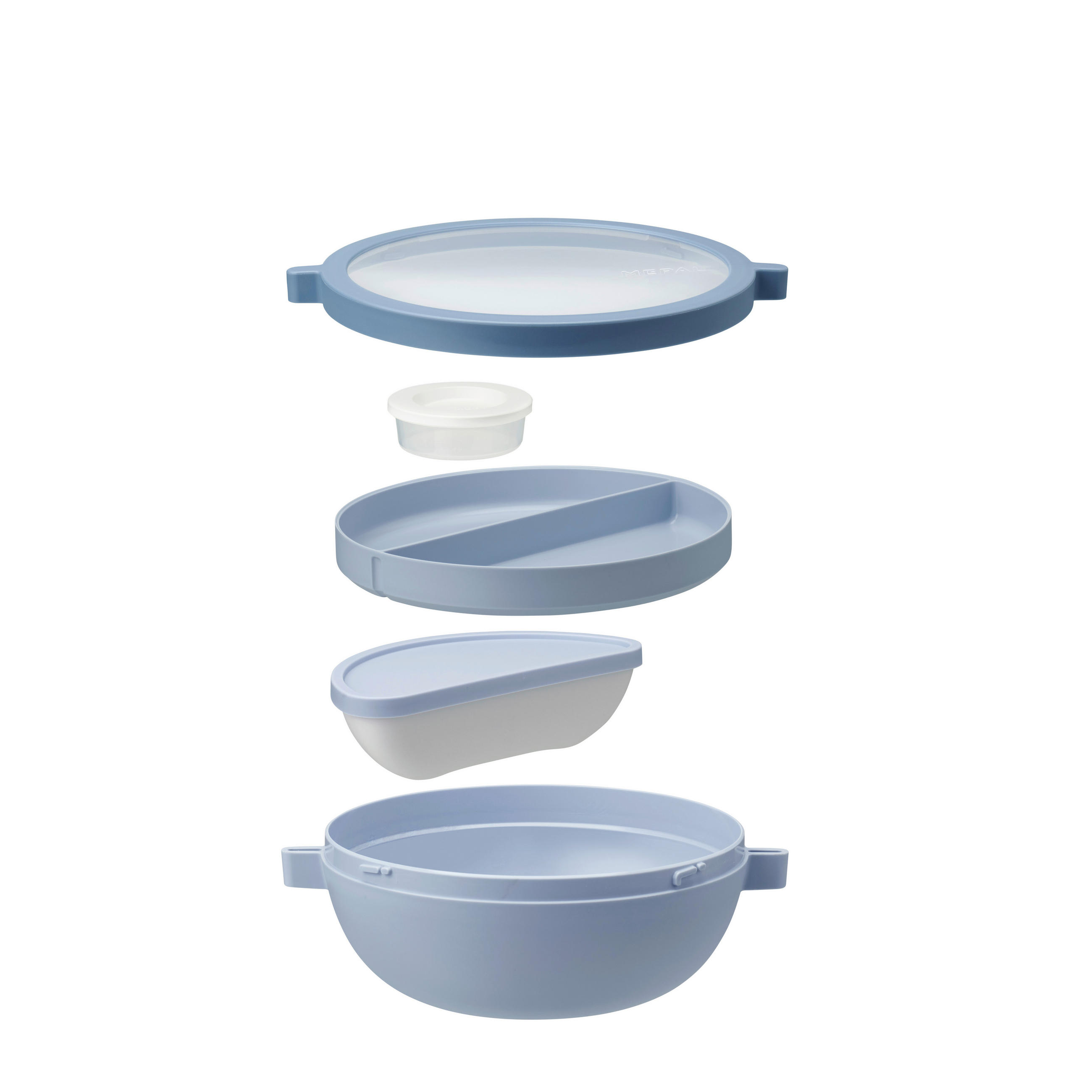 BENTOBOX - Transparent/Hellblau, KONVENTIONELL, Kunststoff (24/20,7/8,5cm) - Mepal