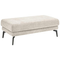 HOCKER Chenille Sandfarben  - Sandfarben/Schwarz, KONVENTIONELL, Textil/Metall (130/44/68cm) - SetOne by Musterring