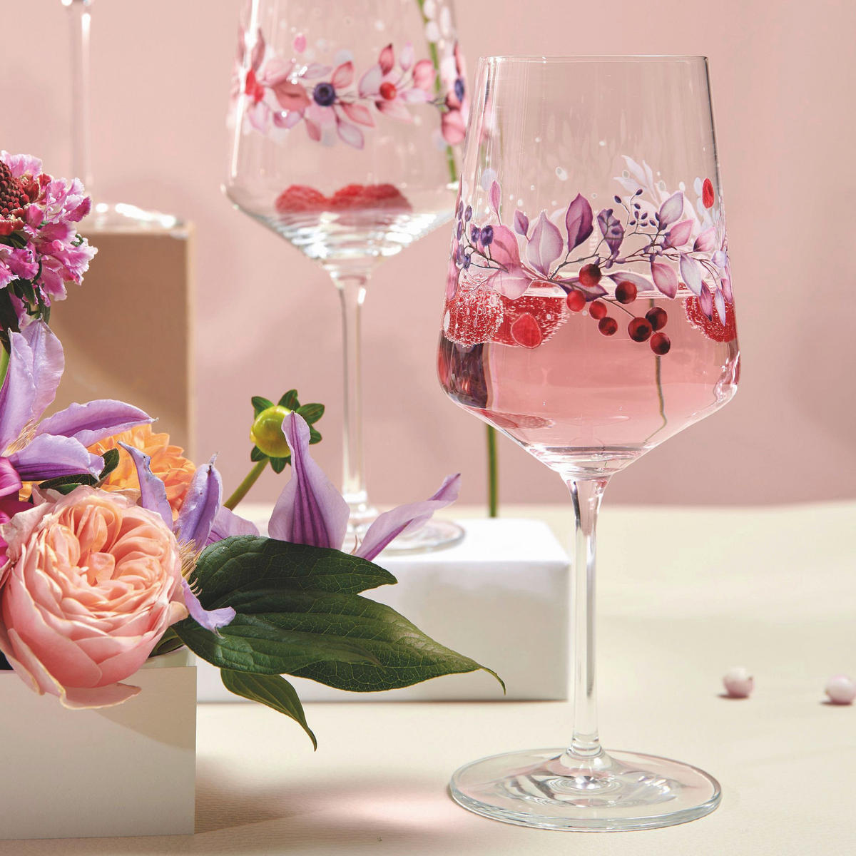 SPRITZERGLAS 544 ml 4-teilig  - Weiss/Flieder, Trend, Glas (9,3/22,5/9,3cm) - Ritzenhoff