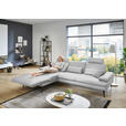 ECKSOFA in Echtleder Weiß  180/310 cm  - Schwarz/Weiß, Design, Leder/Metall (180/310cm) - Dieter Knoll