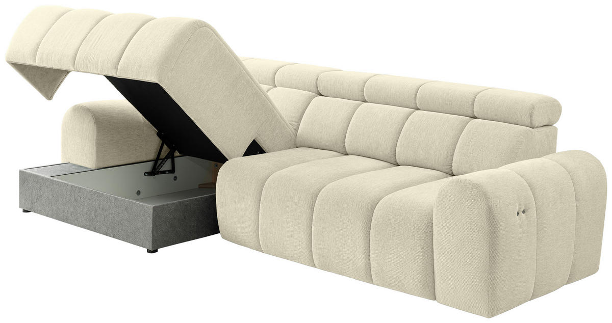 UGAONA GARNITURA krem  - crna/krem, Dizajnerski, tekstil/plastika (152/290cm) - Stylife