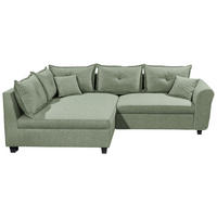 ECKSOFA Grün Webstoff  - Schwarz/Grün, MODERN, Kunststoff/Textil (175/252cm) - Livetastic