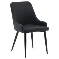 STUHL-SET 2 Stück  in Stahl Textilgeflecht Metall, Textil  - Schwarz, Design, Textil/Metall (49/86/58cm) - Livetastic