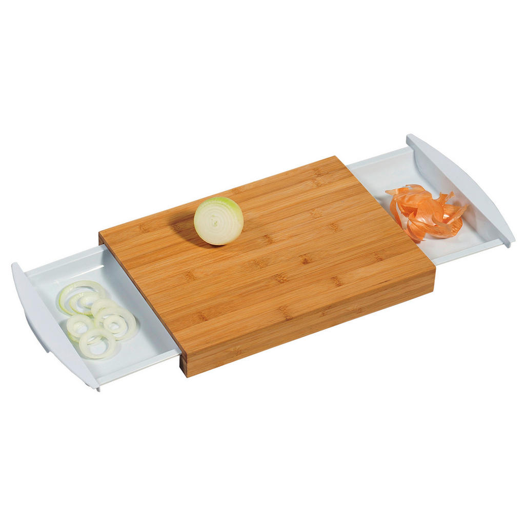 Schneidebrett Aus Holz Mit 2 Auffangschalen B: 25,5 Cm