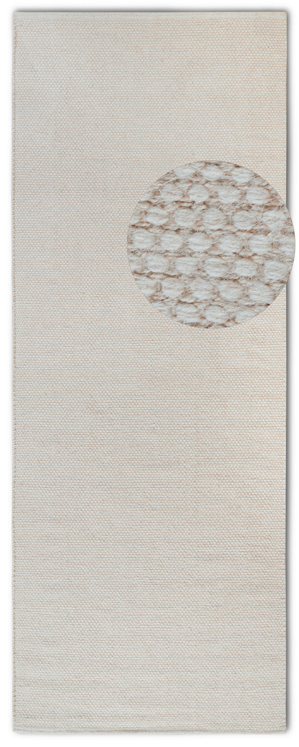 LÄUFER 80/200 cm Delhi  - Weiß, Basics, Textil (80/200cm) - Elle Decoration