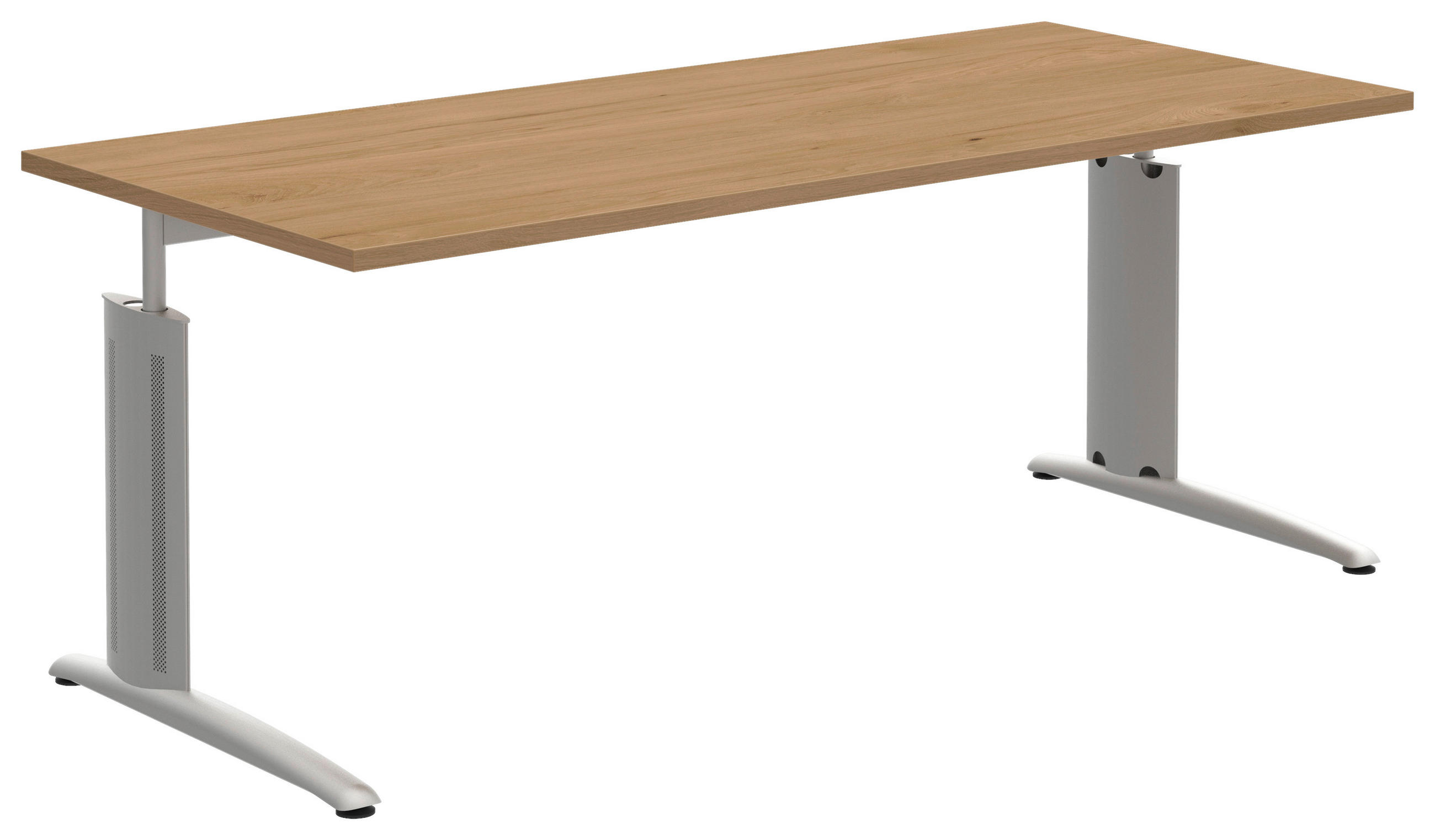 Moderano Schreibtisch Eiche, 80x70-82x180 cm