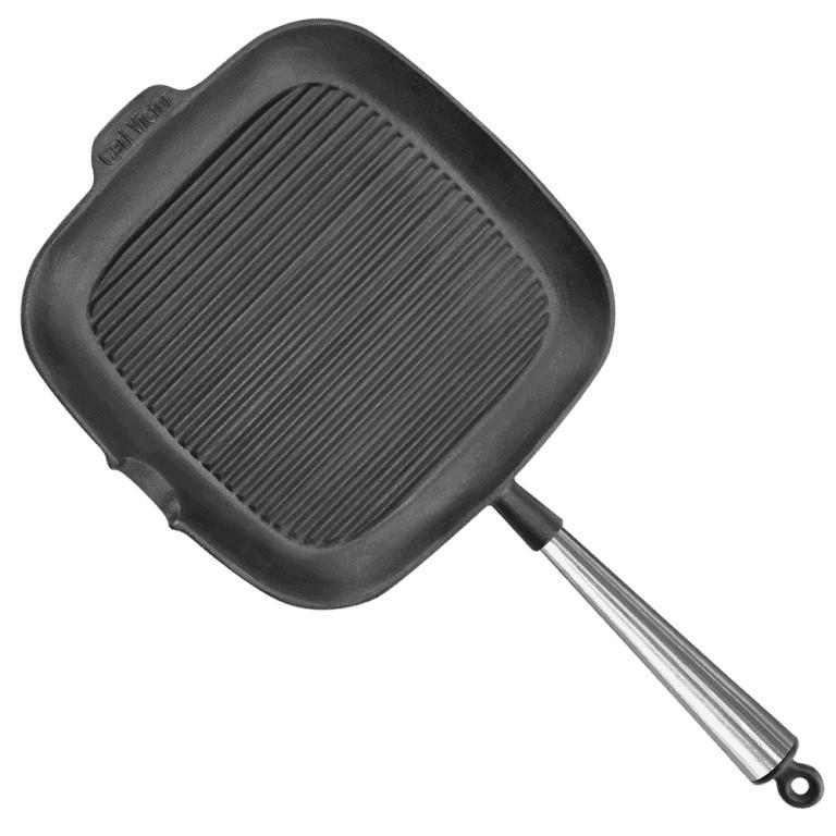 GRILLPANNA 28/28 cm  - silver/svart, Design, metall (28/28cm)