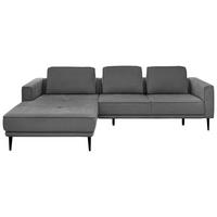 ECKSOFA Anthrazit Flachgewebe  - Anthrazit/Schwarz, KONVENTIONELL, Textil/Metall (193/279cm) - SetOne by Musterring