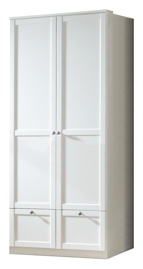ŠATNÍKOVÁ SKRIŇA, biela, 90/200/58 cm - farba zinku/biela, Basics, kov/kompozitné drevo (90/200/58cm)