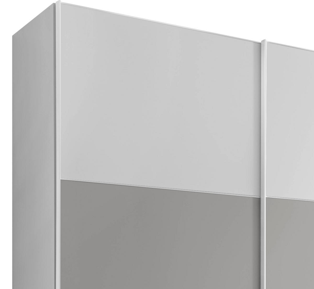 SCHWEBETÜRENSCHRANK  in Weiß, Grau  - Alufarben/Weiß, MODERN (249/222/68cm) - MID.YOU
