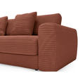ECKSOFA  in Cord Bronzefarben  182/302 cm  - Schwarz/Bronzefarben, MODERN, Kunststoff/Textil (182/302cm) - Carryhome
