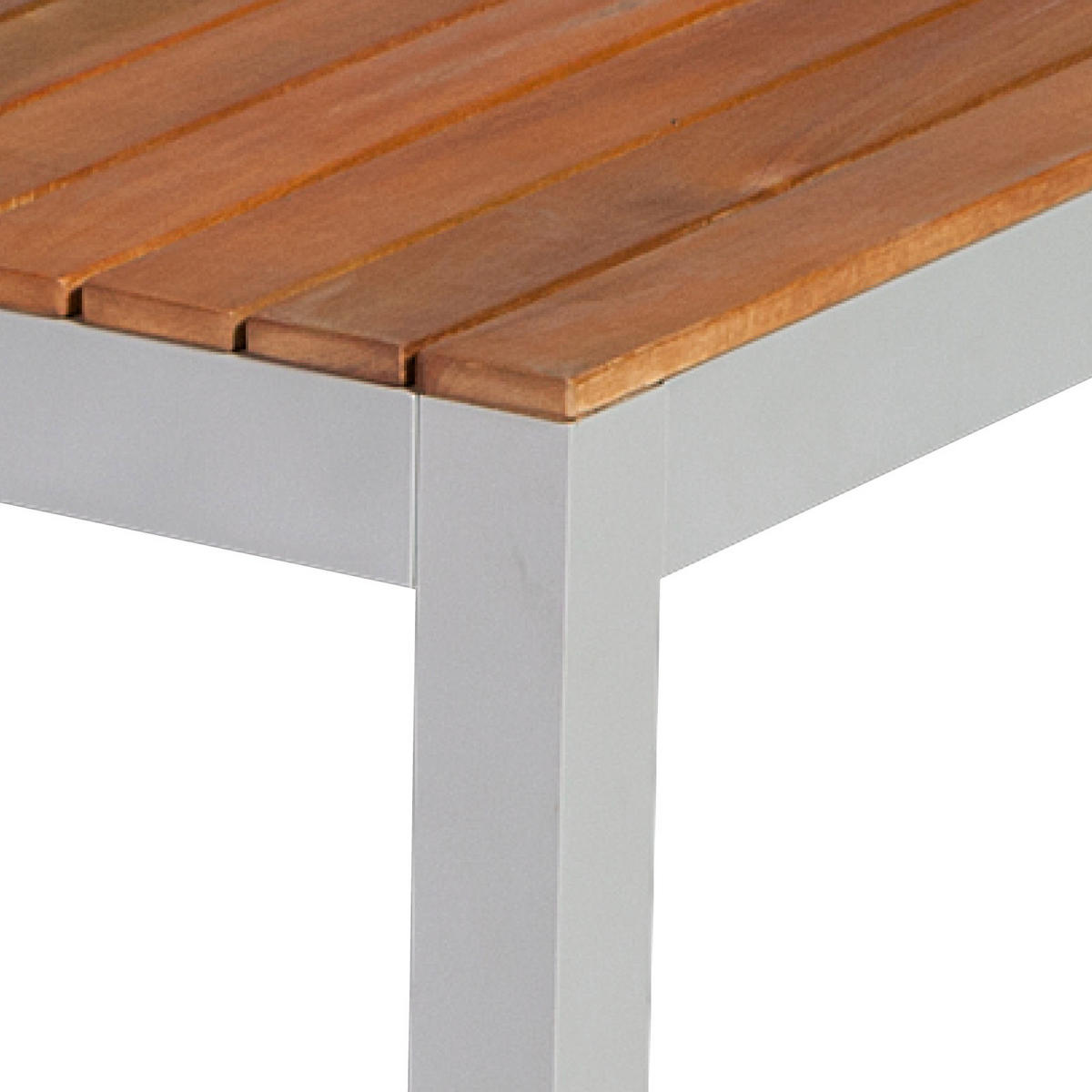 GARTENTISCH 150/90/74 cm Holz, Metall rechteckig  - Silberfarben/Akaziefarben, ROMANTIK / LANDHAUS, Holz/Metall (150/90/74cm) - Gardenson