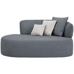 RÉCAMIERE  in Bouclé Grau, Hellrosa  - Hellrosa/Schwarz, MODERN, Kunststoff/Textil (166/86/105cm) - Hom`in