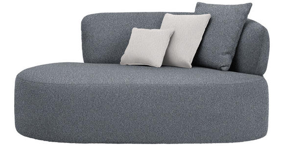 RÉCAMIERE  in Bouclé Grau, Hellrosa  - Hellrosa/Schwarz, MODERN, Kunststoff/Textil (166/86/105cm) - Hom`in