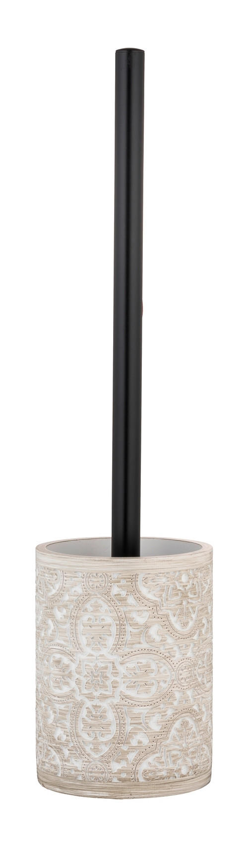 WC-BÜRSTENGARNITUR - Schwarz/Grau, Basics, Kunststoff/Metall (9,5/36,5/9,5cm) - Wenko