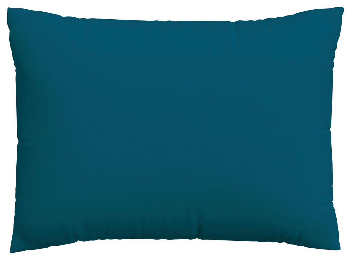 KOPFPOLSTERBEZUG WOVEN SATIN 60/80 cm  - Petrol, Basics, Textil (60/80cm) - Schlafgut