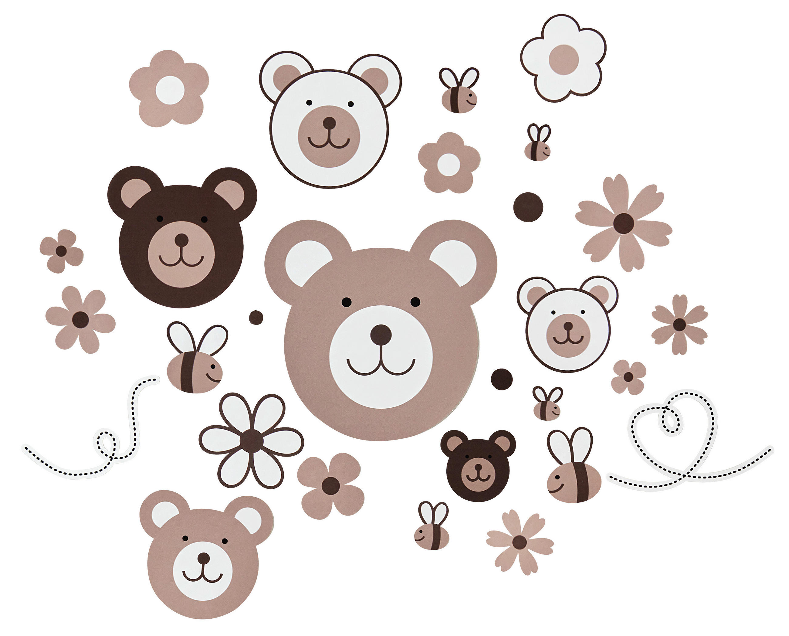 DEKOSTICKER     - Dunkelbraun/Braun, Basics, Kunststoff - My Baby Lou