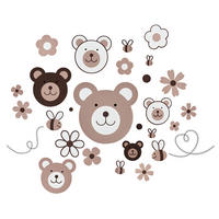 DEKOSTICKER     - Dunkelbraun/Braun, Basics, Kunststoff - My Baby Lou