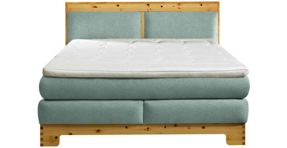 BOXSPRINGBETT 180/200 cm  in Mintgrün  - Mintgrün, Natur, Holz/Textil (180/200cm) - Linea Natura