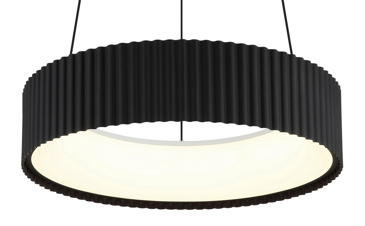 LED-HÄNGELEUCHTE 46/12 cm  - Schwarz/Weiß, Basics, Kunststoff/Metall (46/12cm) - Globo