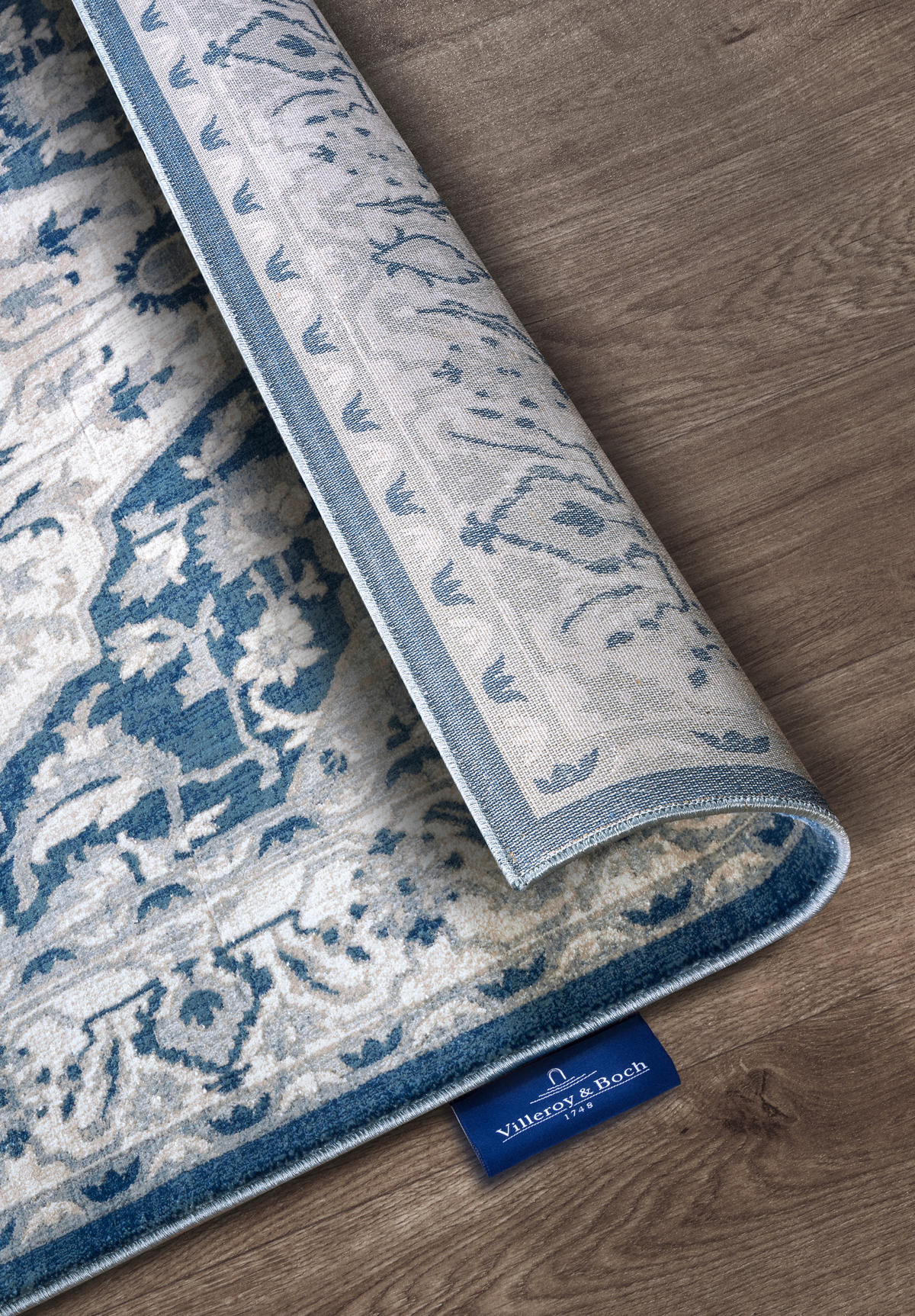 FLACHWEBETEPPICH 200/280 cm Kollektion 1869 Blau, Creme  - Blau/Creme, Design, Kunststoff/Textil (200/280cm) - Villeroy & Boch