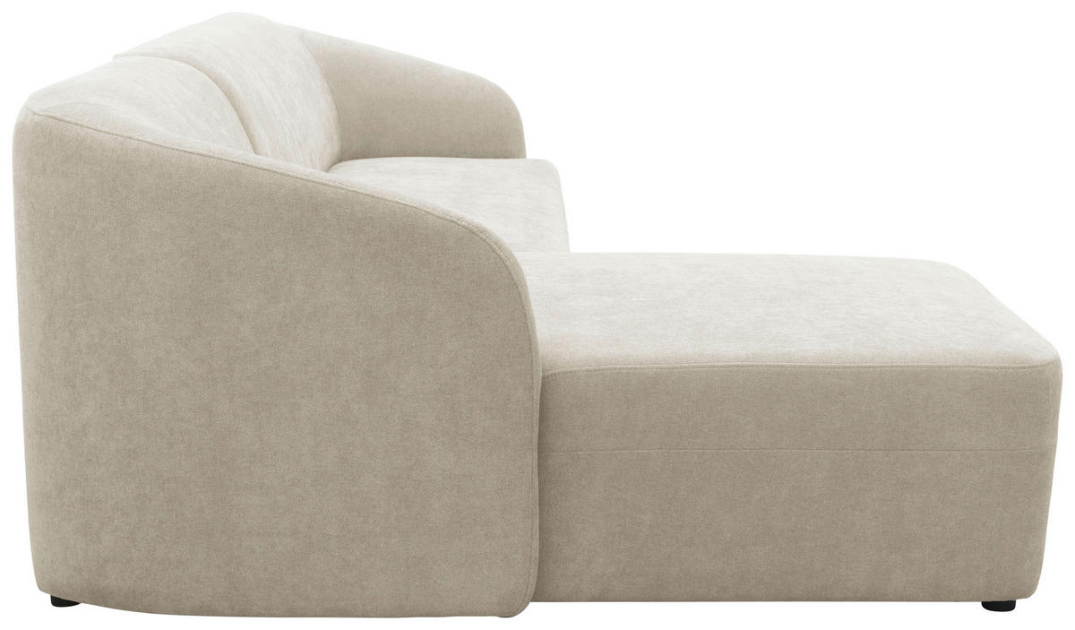 ECKSOFA 100 033 Creme Webstoff Rücken echt  - Taupe/Creme, MODERN, Kunststoff/Textil (148/230cm) - Livetastic