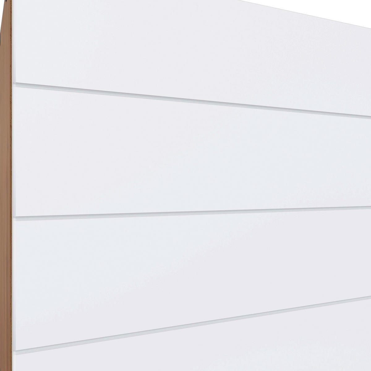 KÜCHENLEERBLOCK 240 cm   in Weiss, Eiche Wotan  - Weiss/Eiche Wotan, Design, Holzwerkstoff/Metall (240cm) - Held