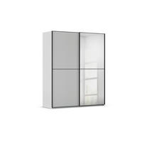 FÜGGESZTETT TOLÓAJTÓS SZEKRÉN selyemszürke  - fekete/selyemszürke, Design, faalapú anyag/Üveg (200/236/68cm) - Novel