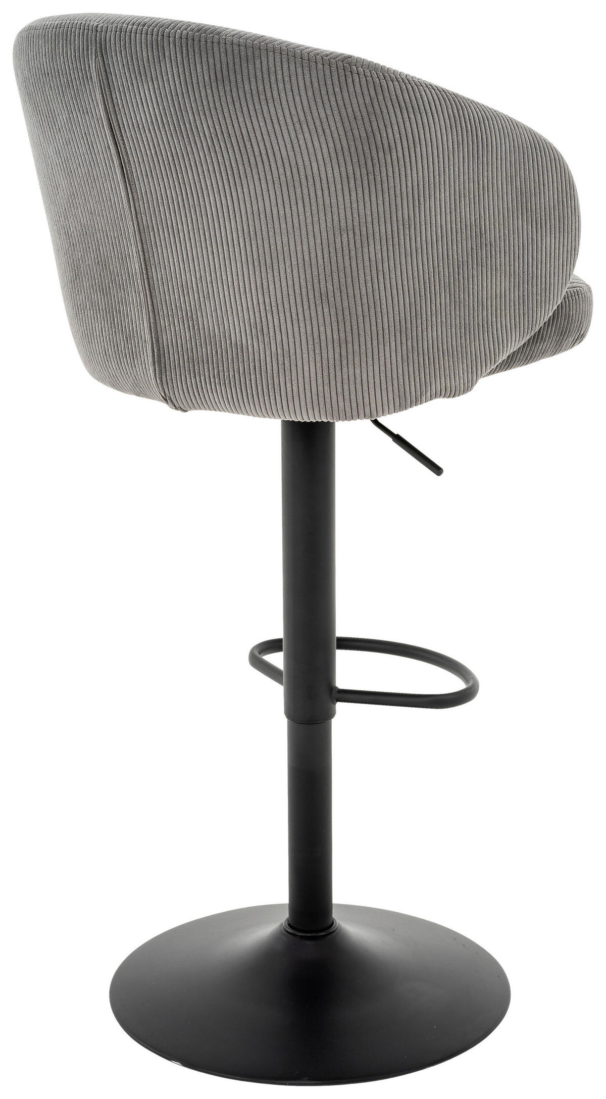 BARHOCKER in Metall, Textil Grau, Schwarz  - Schwarz/Grau, KONVENTIONELL, Textil/Metall (54/91-112/52cm) - MID.YOU
