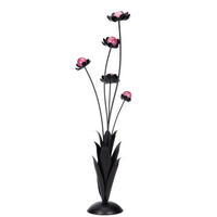 UKRASNI CVET - lila/crna, Osnovno, staklo/metal (46/164/36cm) - Ambia Home