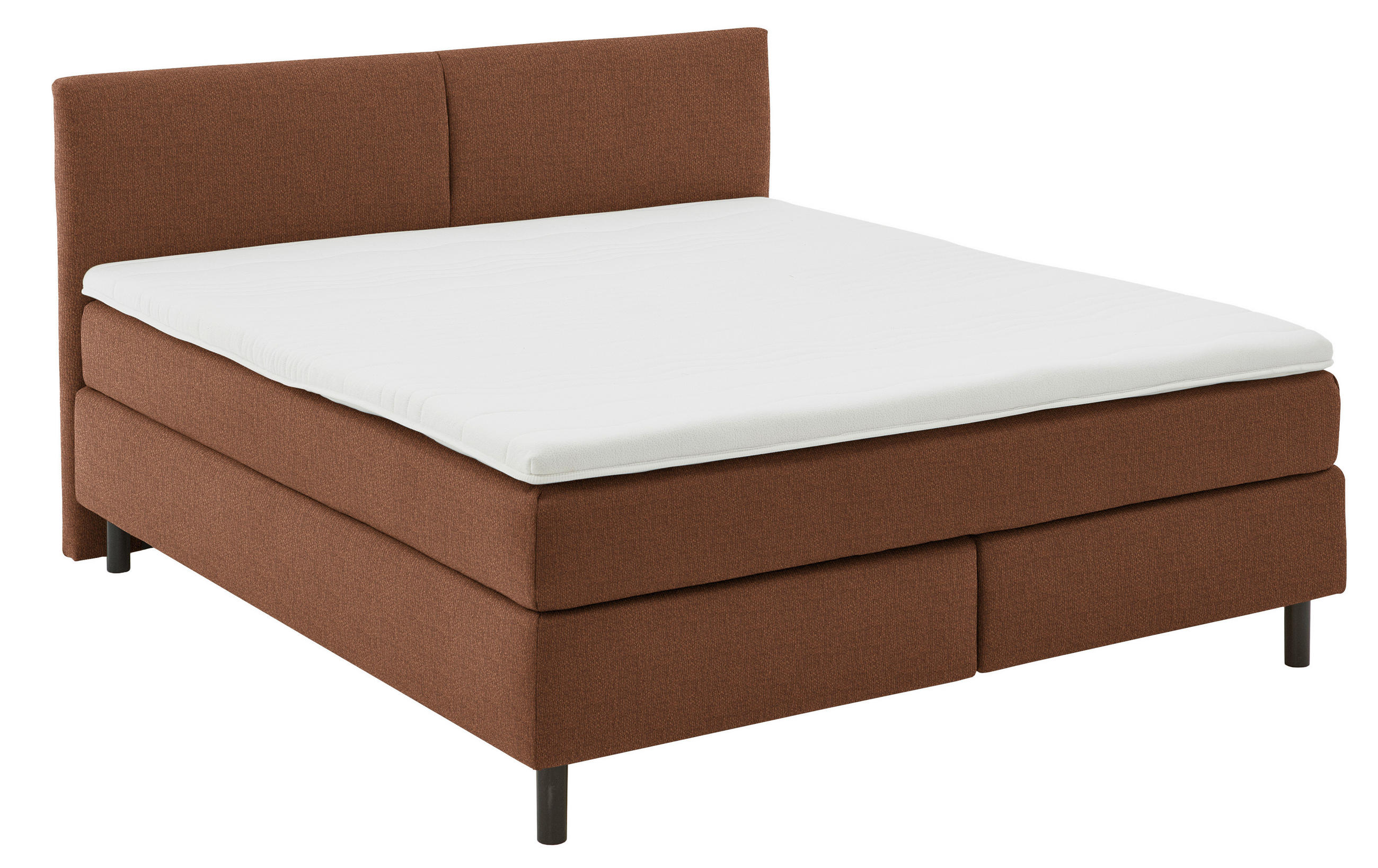 BOXSPRINGBETT 180/200 cm  in Rostfarben  - Rostfarben/Schwarz, MODERN, Kunststoff/Textil (180/200cm) - Beldomo - Sleep