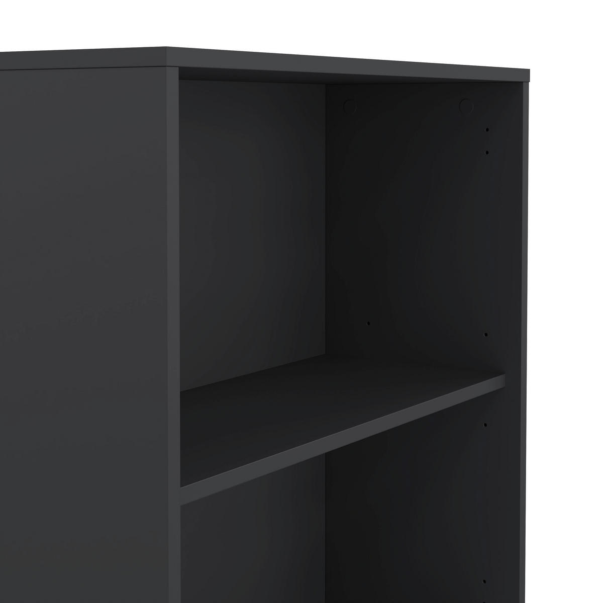 REGÁL, sivá, farba duba, 79,6/34,3/204,7 cm - čierna/sivá, Modern, kompozitné drevo/plast (79,6/34,3/204,7cm) - MID.YOU