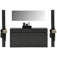GARDEROBE 4-teilig  in 230/199/40 cm  - Graphitfarben, Design, Holzwerkstoff (230/199/40cm) - Voleo