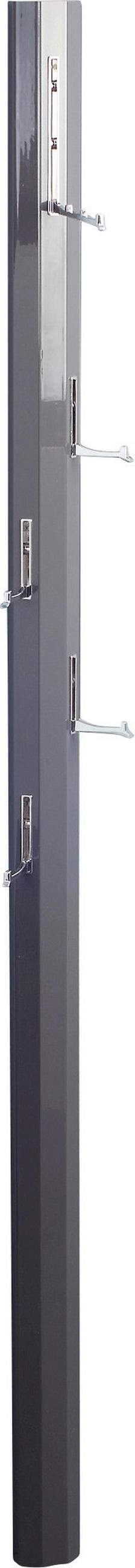 GARDEROBENPANEEL  in 8/185/4 cm  - Chromfarben/Anthrazit, Basics, Holzwerkstoff/Metall (8/185/4cm)