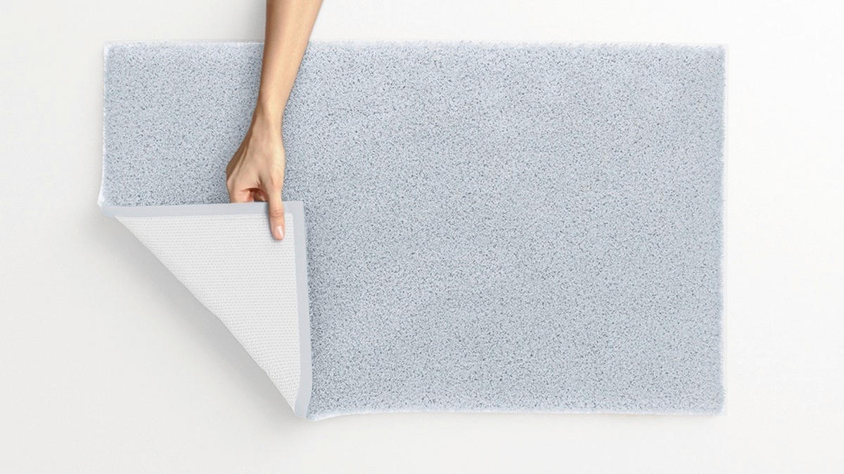 BADEMATTE Grau 60/100 cm  - Grau, Basics, Kunststoff/Textil (60/100cm) - Grund