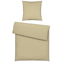 BETTWÄSCHE Flanell 155/220 cm  - Sandfarben/Weiß, Textil (155/220cm) - Novel